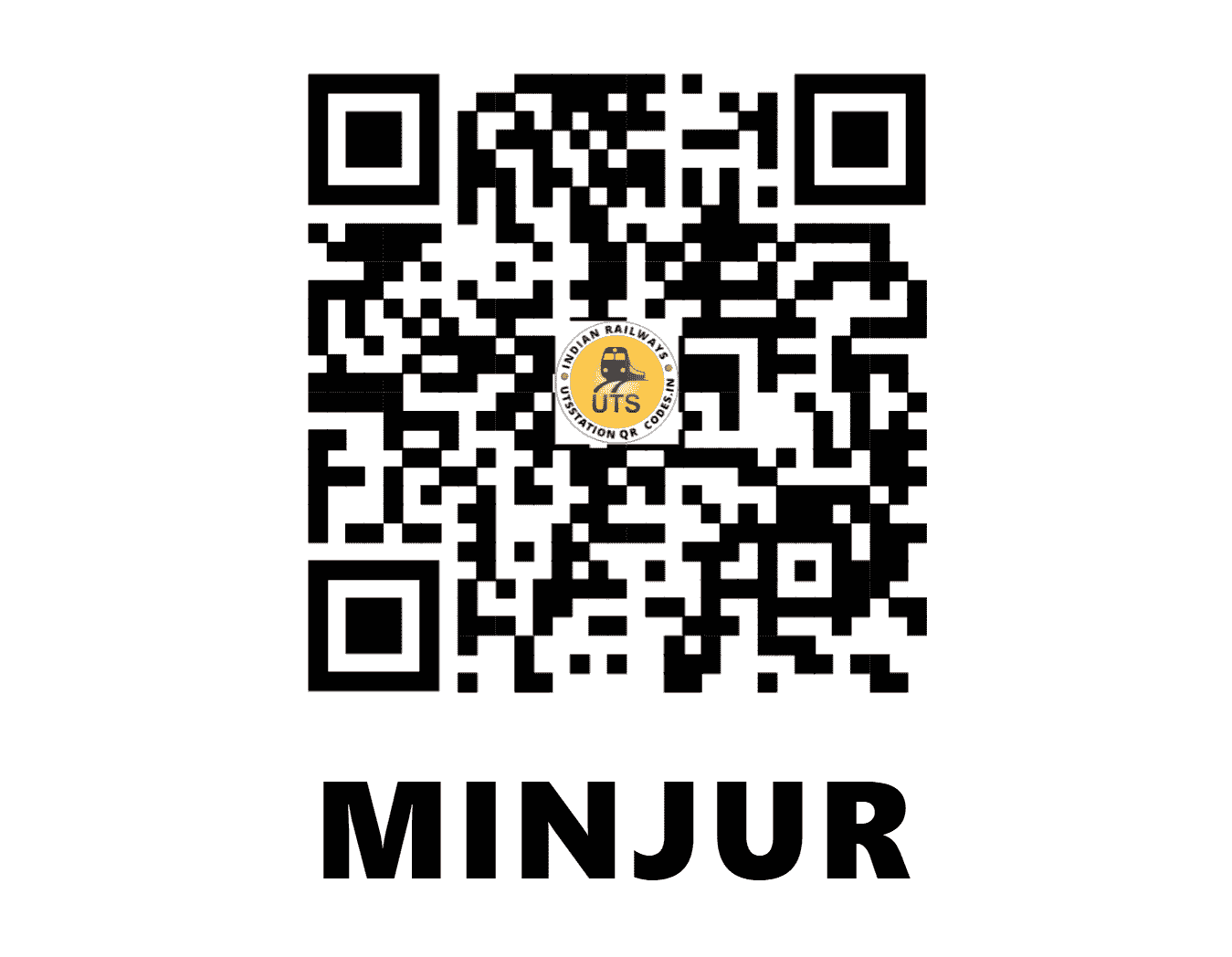 UTS QR Code for MINJUR - MJR (SR - TAMIL NADU)